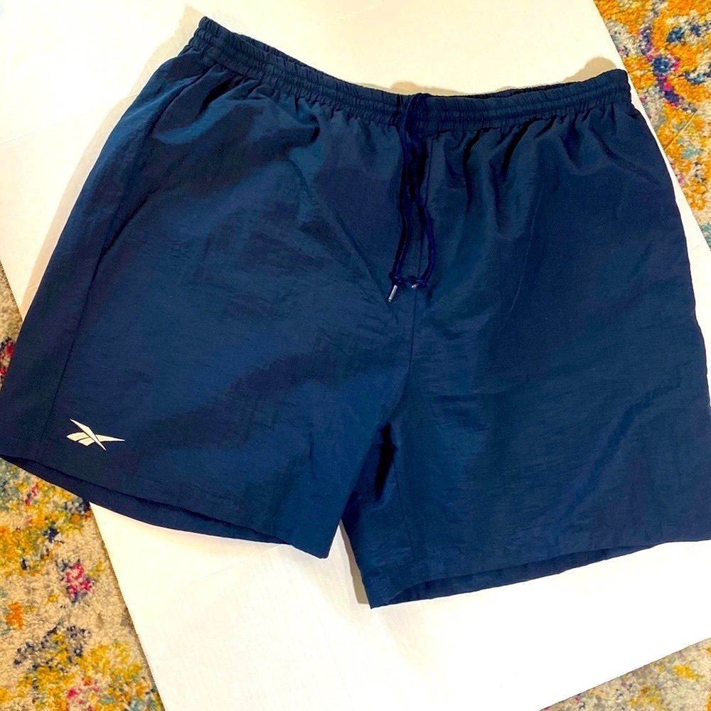 REEBOK MEN’S NAVY BLUE DRAWSTRING SWIM TRUNKS  XXL GUC